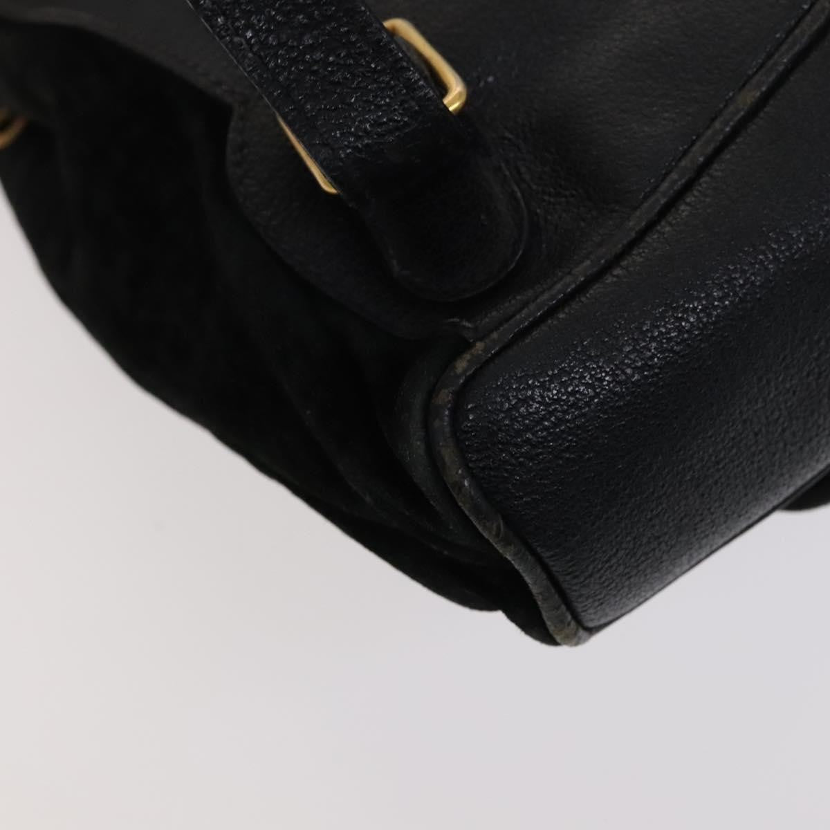 Gucci Gucci Bamboo Backpack Daim Black Suede Backpack Bag (Pre-Owned)