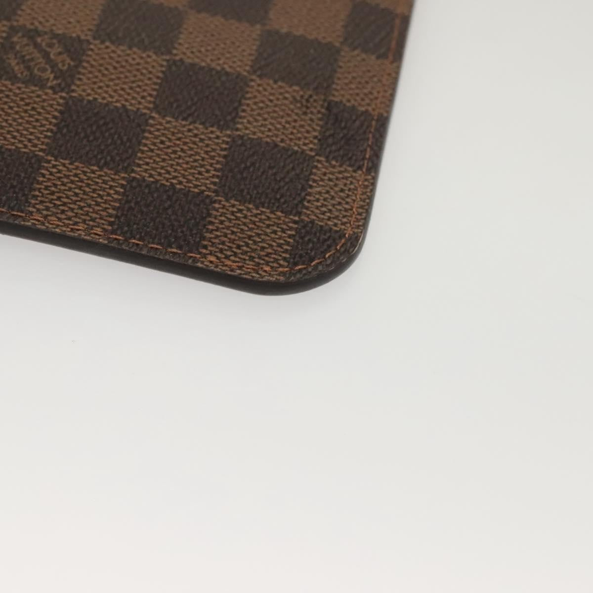 Louis Vuitton Neverfull Pochette Damier Brown Canvas Bag