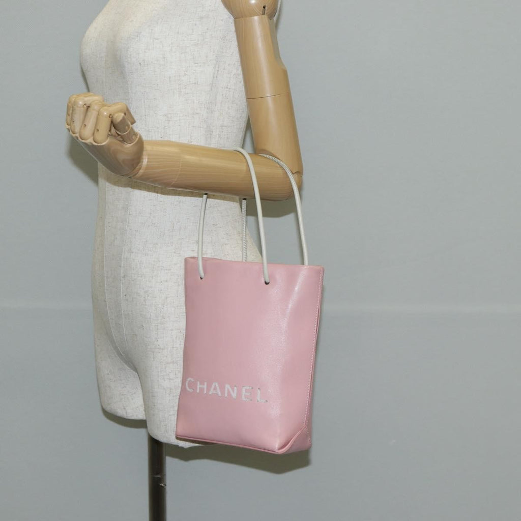 Chanel Essential Shopping Tote Leather Pink Leather Bag
