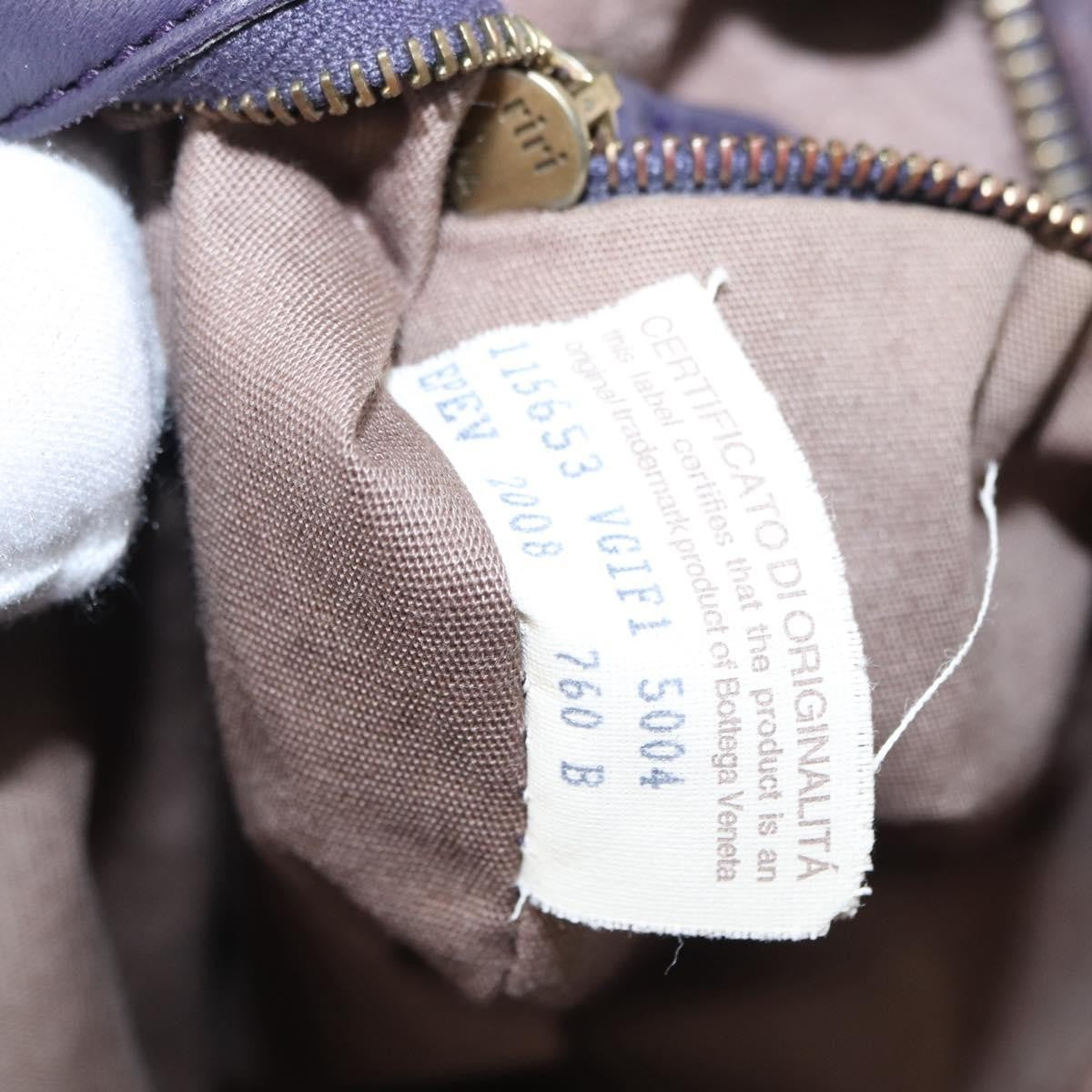 Bottega Veneta Veneta Hobo Pleated Intrecciato Nappa Purple Leather Shoulder Bag Bag