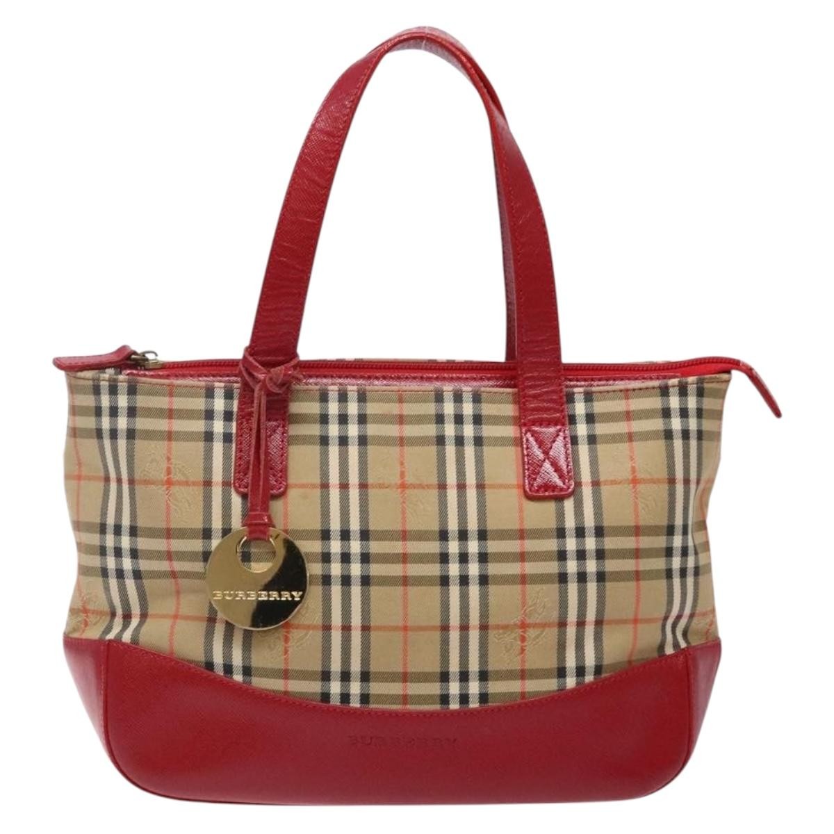 Burberry Nova Check Handbag Nova Check Canvas Beige Canvas Handbag