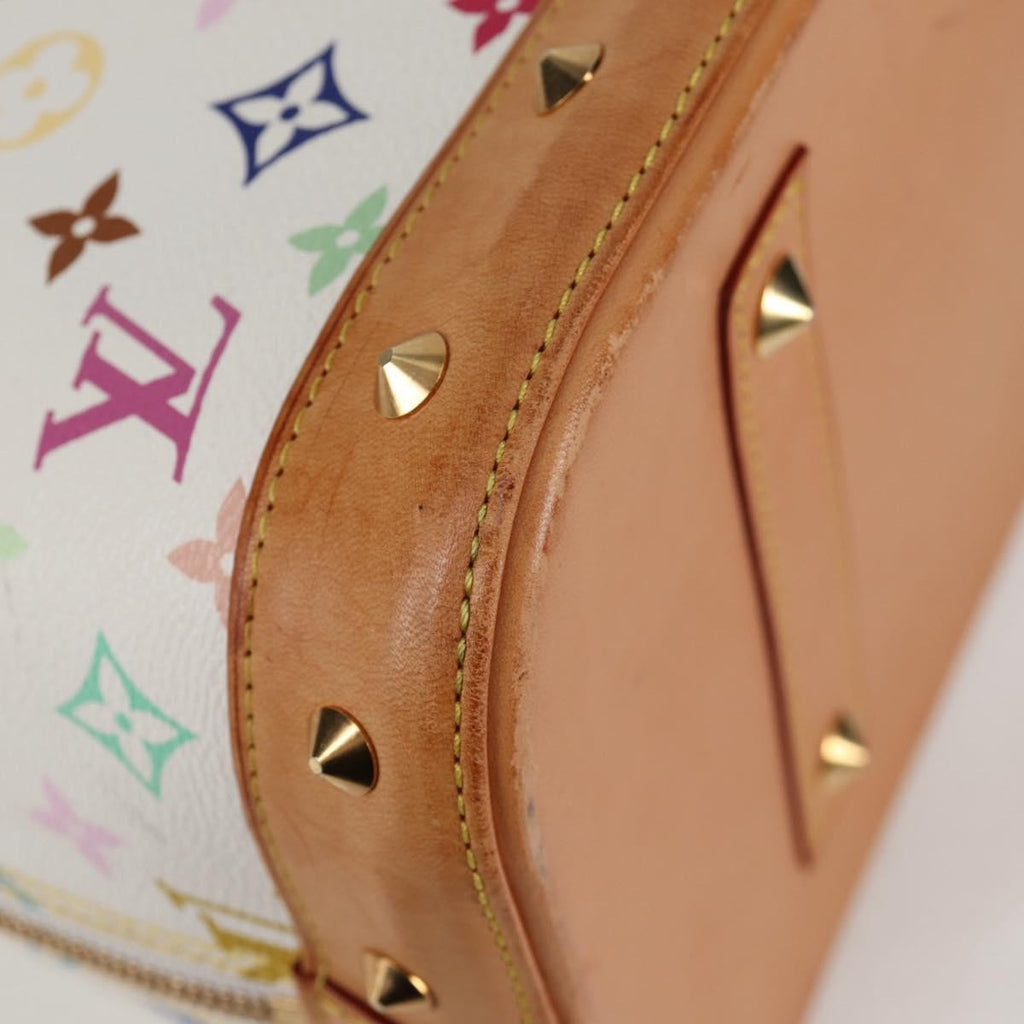 Louis Vuitton Alma Handbag Monogram Multicolor White Canvas Bag