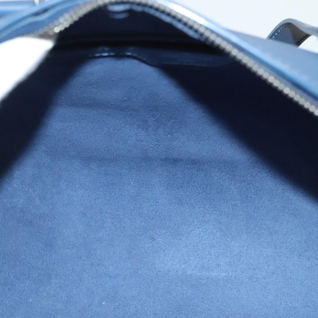 Louis Vuitton Soufflot Handbag Epi Leather Blue Leather Shoulder Bag