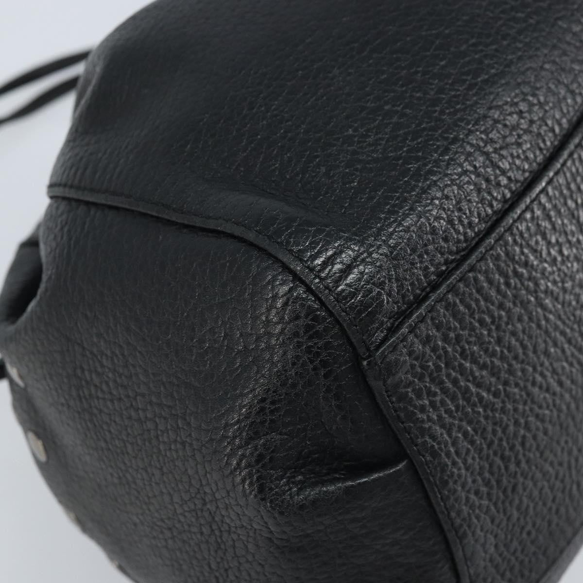 Burberry Blue Label Shoulder Bag Leather Black Leather Shoulder Bag