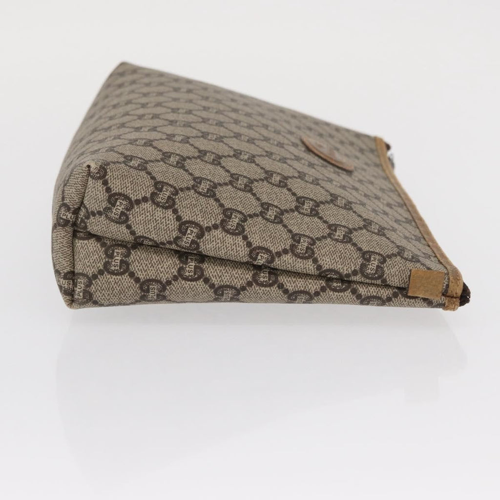 Gucci Gg Plus Supreme Pouch Canvas Beige Canvas Clutche & Pouche Bag (Pre-Owned)