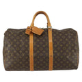Louis Vuitton Keepall Bag Monogram Canvas Brown Canvas Travel Bag