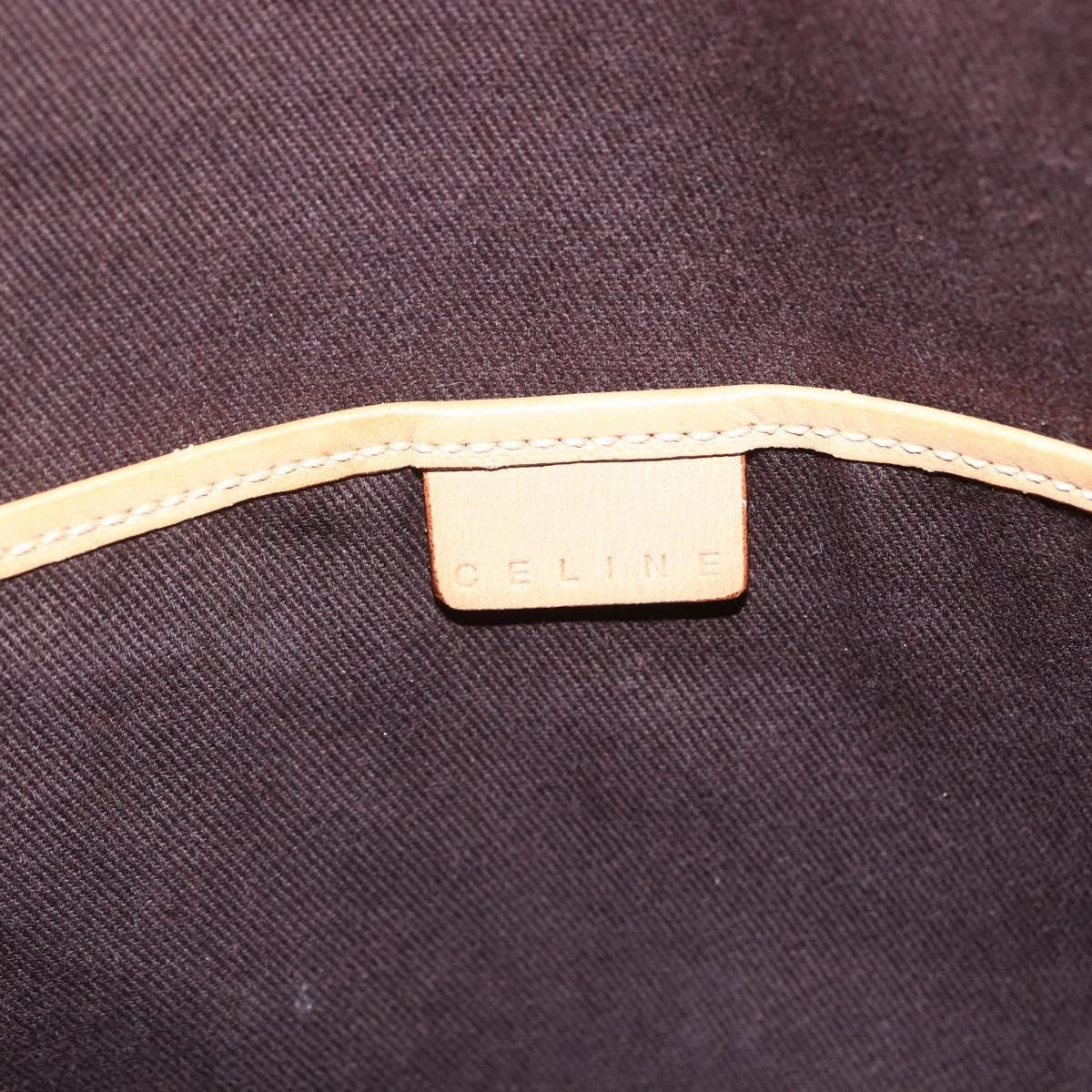 Celine Vintage Macadam Tote Bag Canvas And Leather Brown Canvas Tote Bag Bag
