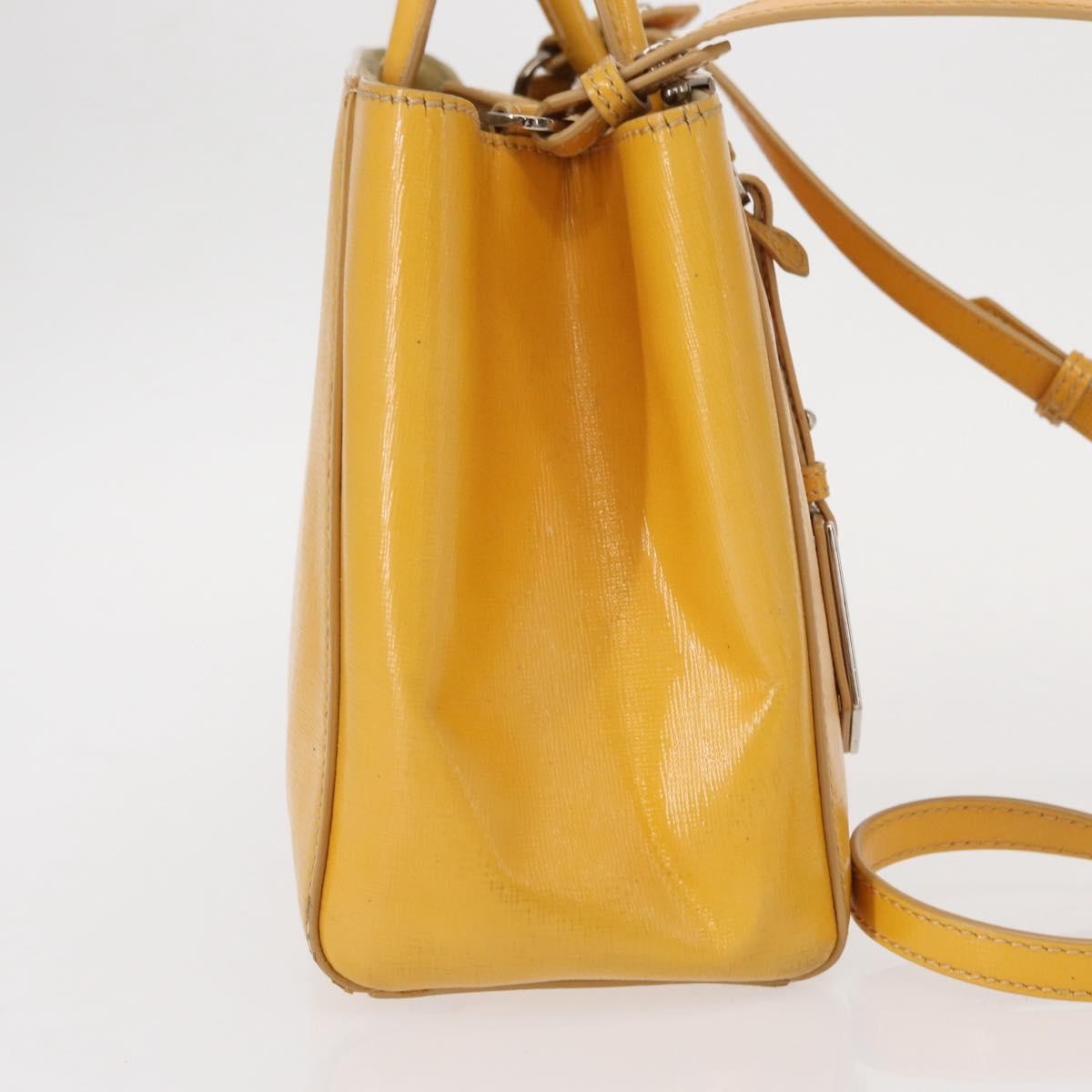 Fendi 2Jours Bag Leather Yellow Leather Handbag