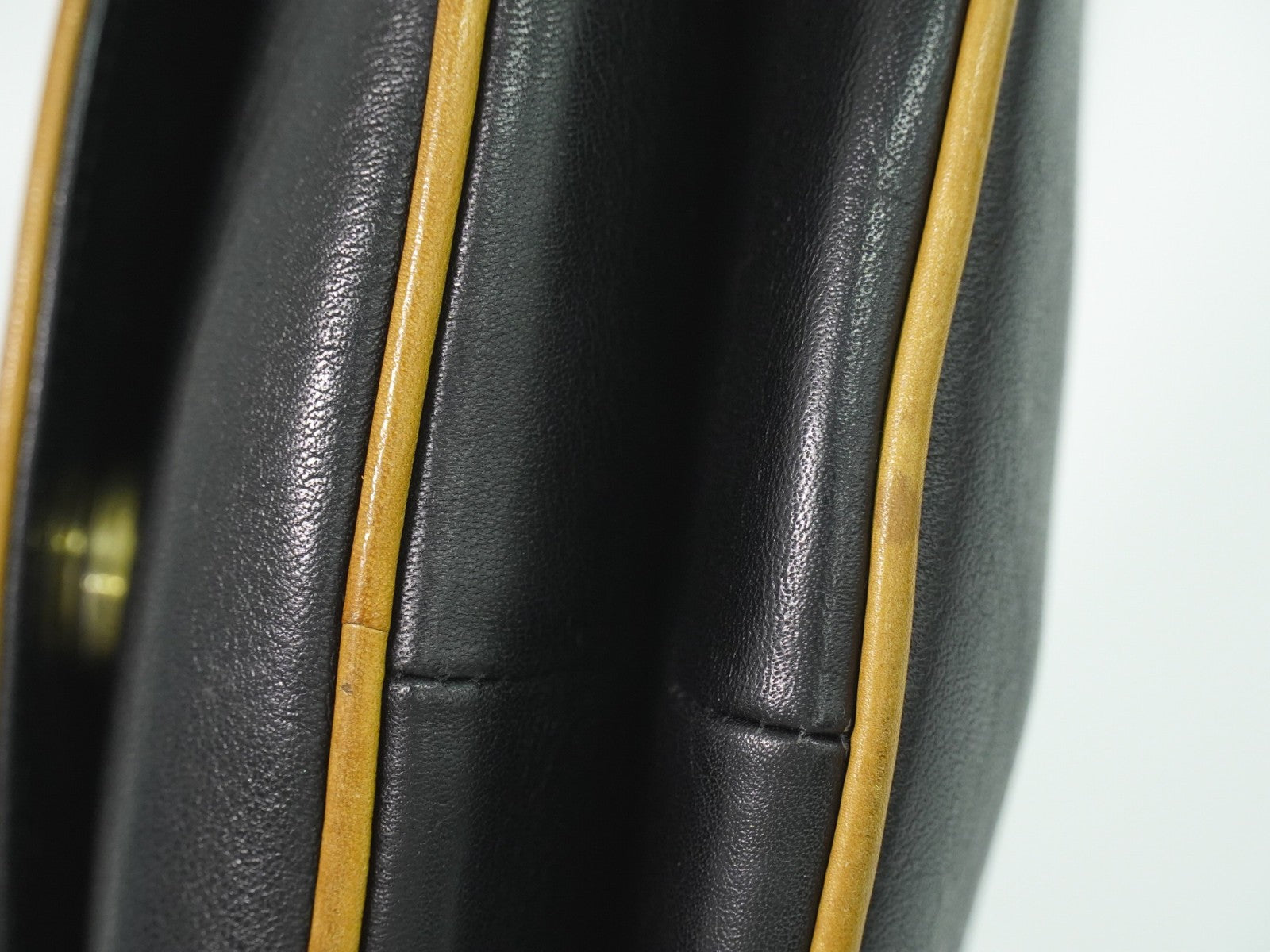 Celine Vintage Shoulder Bag Leather Black Leather Shoulder Bag Bag