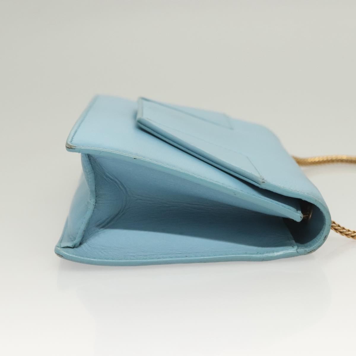 Saint Laurent Betty Bag Leather Blue Leather Shoulder Bag Bag (Pre-Owned)