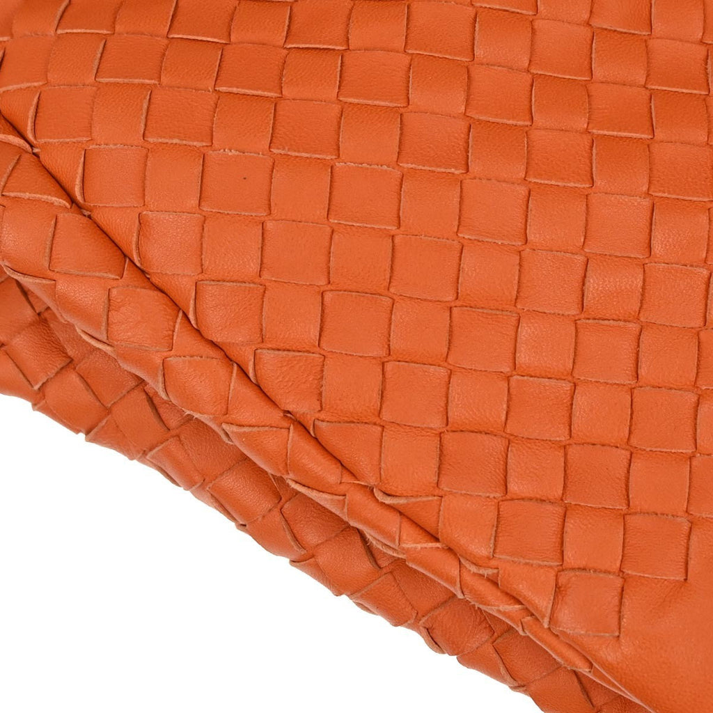 Bottega Veneta Campana Hobo Intrecciato Nappa Orange Leather Tote Bag Bag