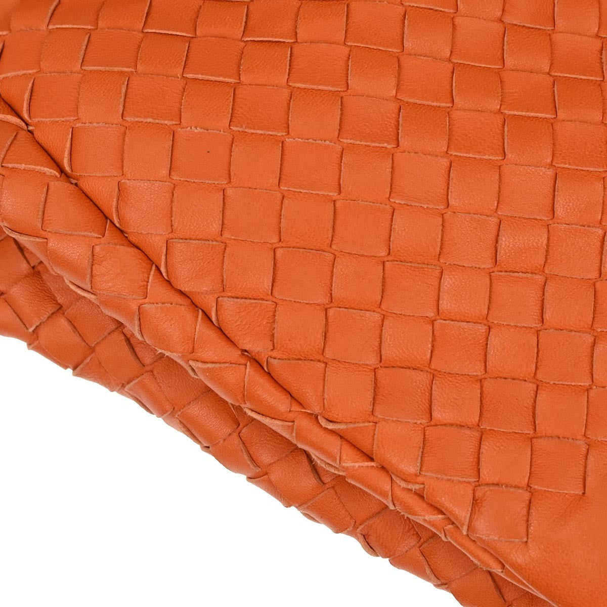 Bottega Veneta Campana Hobo Intrecciato Nappa Orange Leather Tote Bag Bag