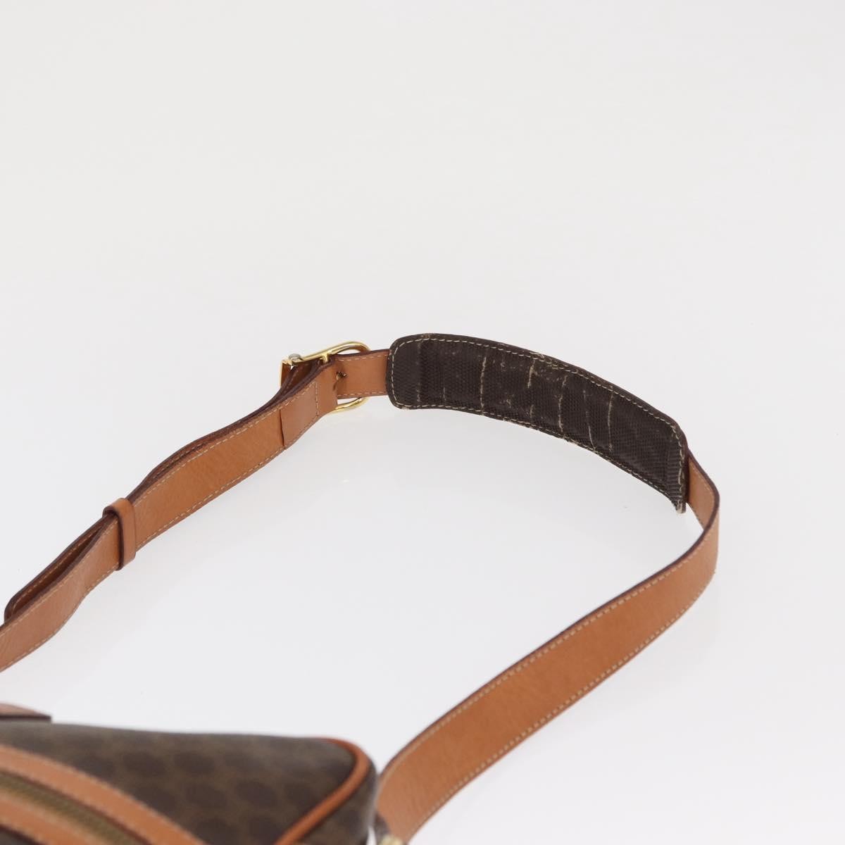 Celine Vintage Macadam Shoulder Bag Canvas And Leather Brown Pvc Shoulder Bag Bag