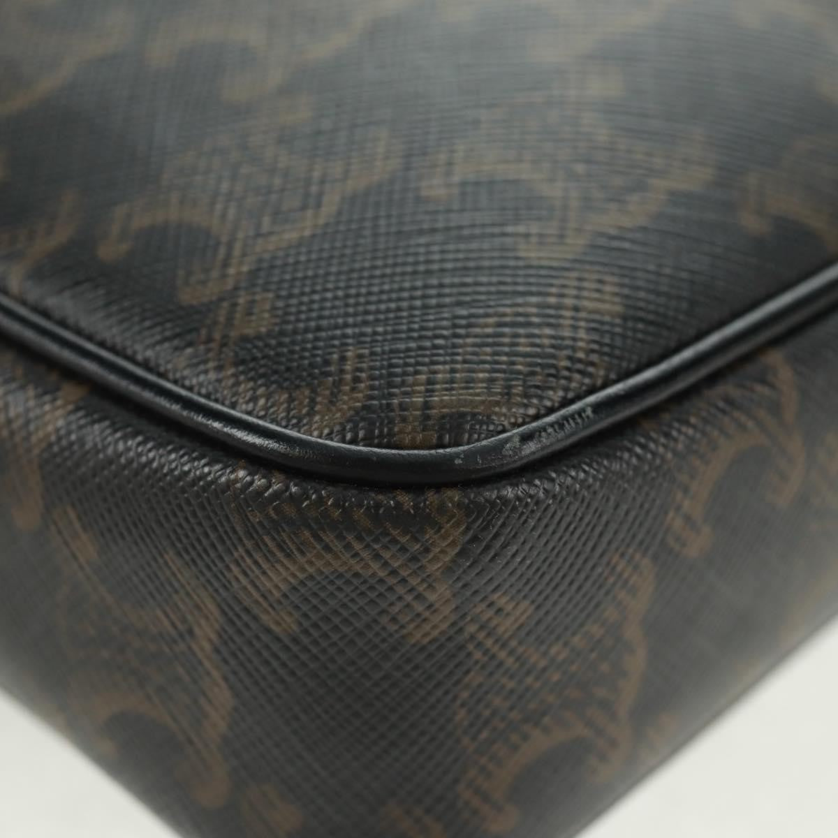 Celine Logo Messenger Bag Triomphe Coated Canvas Black Pvc Shoulder Bag Bag