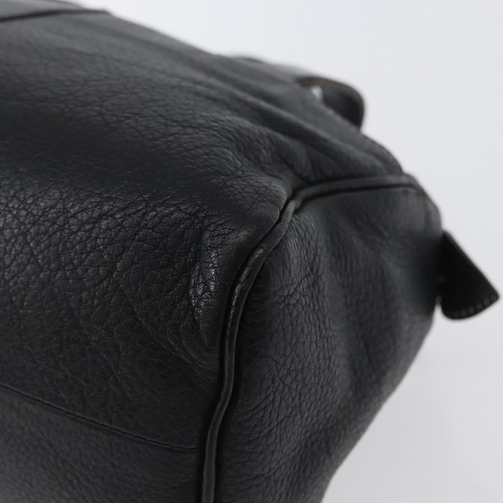 Burberry Vintage Handbag Leather Black Leather Handbag