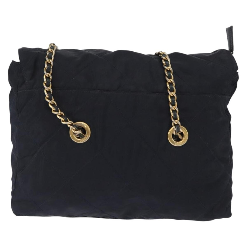 Prada Chain Shoulder Bag Tessuto Navy Nylon Shoulder Bag Bag