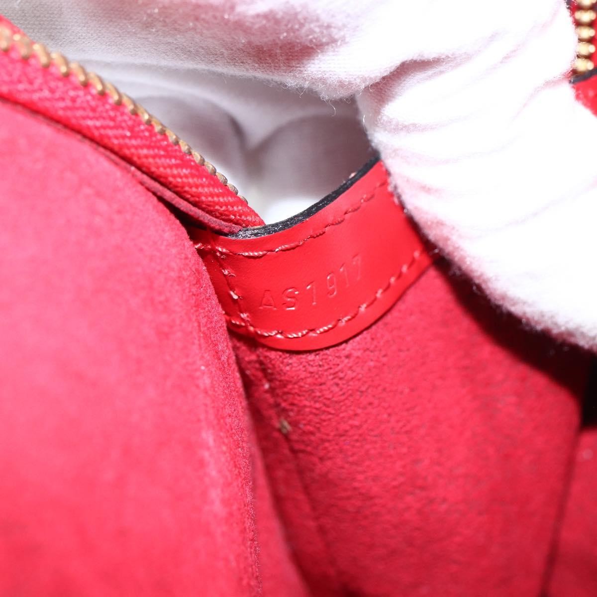 Louis Vuitton Lussac Handbag Epi Leather Red Leather Shoulder Bag
