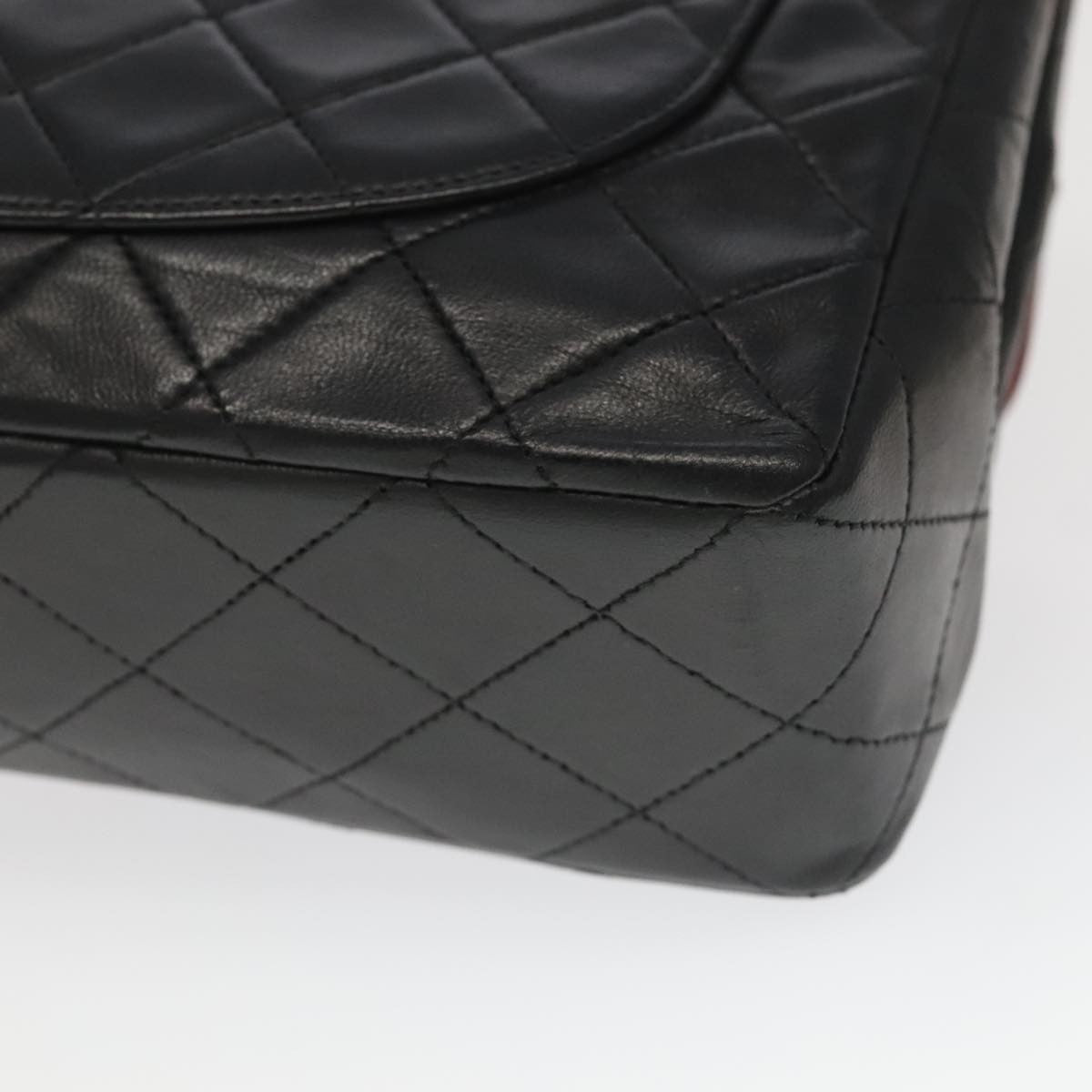Chanel Flap Shoulder Bag Leather Black Leather Handbag