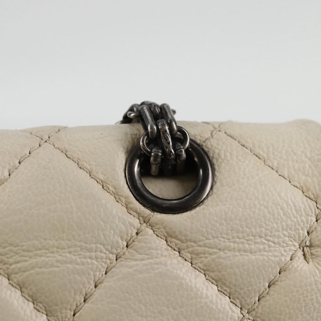 Chanel Reissue 2.55 Flap Bag Quilted Caviar White Leather Shoulder Bag Bag
