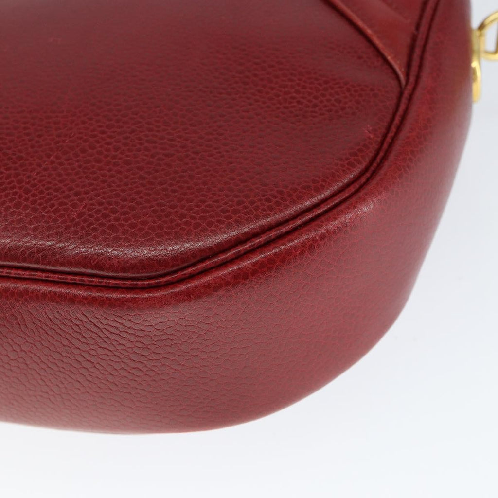 Christian Dior Vintage Shoulder Bag Leather Red Leather Shoulder Bag Bag (Pre-Owned)