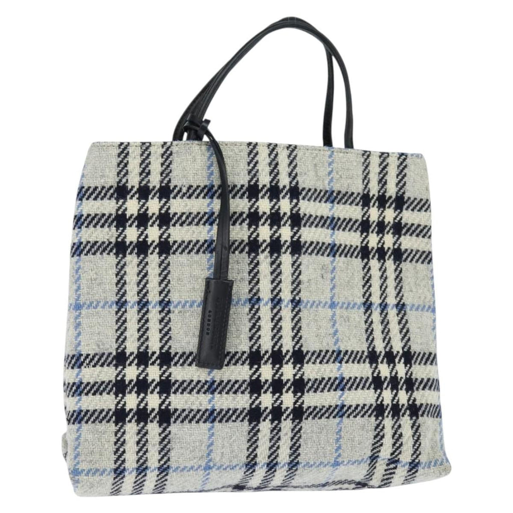 Burberry Nova Check Handbag Tweed Gray Tweed Handbag