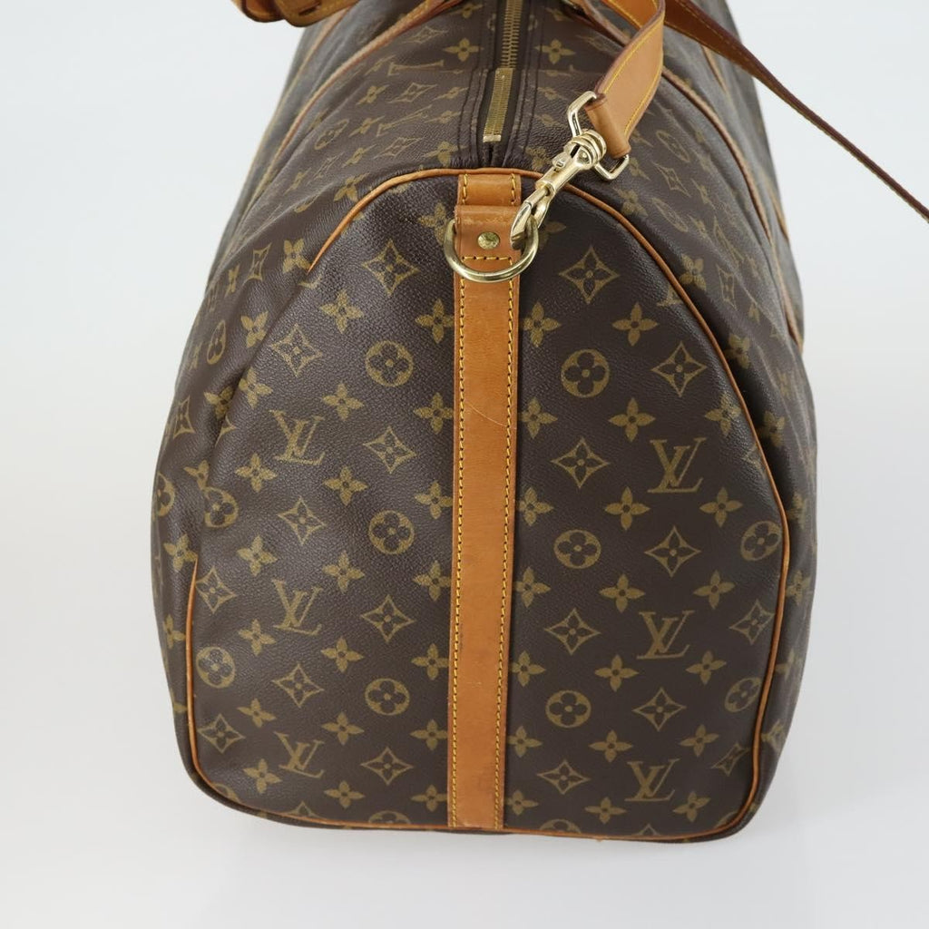 Louis Vuitton Keepall Bandouliere Bag Monogram Canvas Brown Canvas Travel Bag