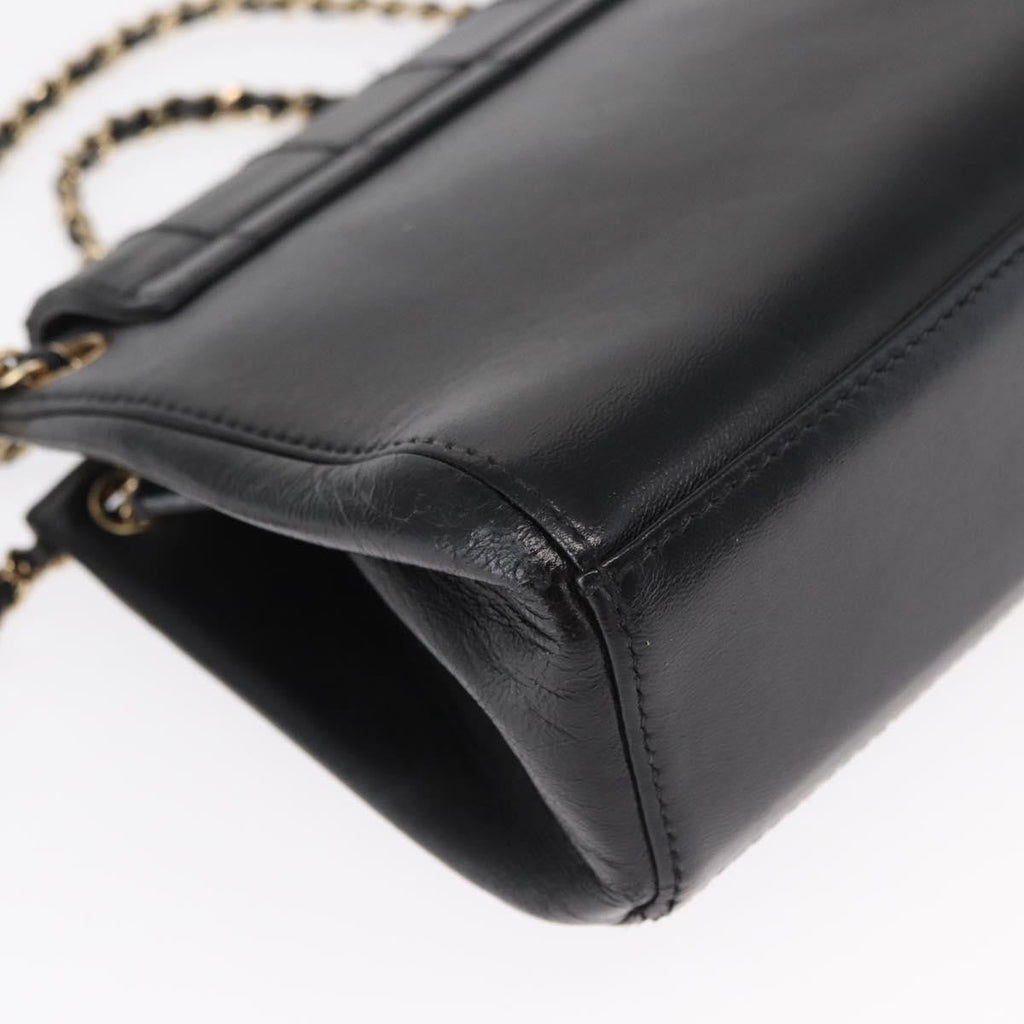 Chanel Chocolate Bar Accordion Reissue Flap Bag Quilted Lambskin Black Leather Shoulder Bag Bag