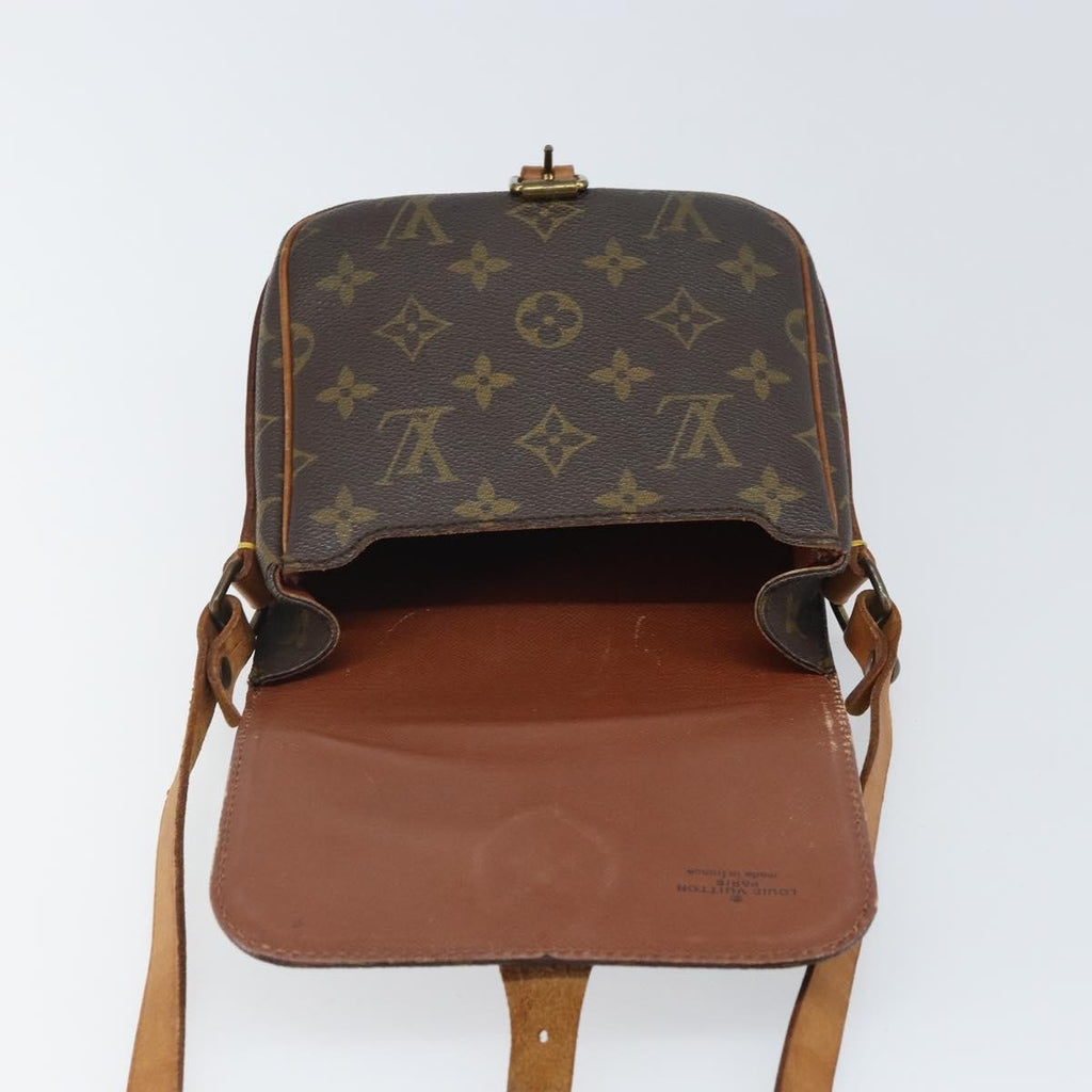 Louis Vuitton Cartouchiere Handbag Monogram Canvas Brown Canvas Shoulder Bag