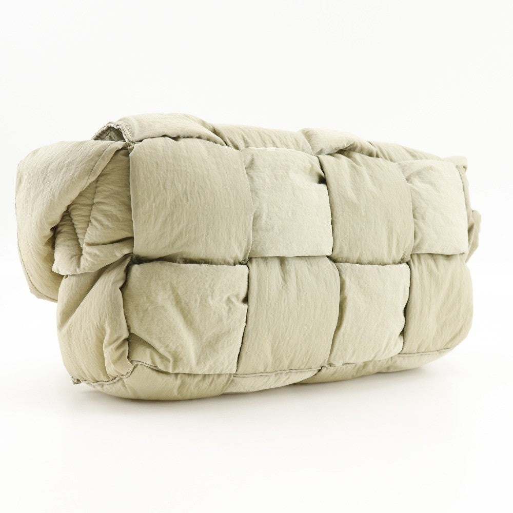 Bottega Veneta Padded Tech Cassette Crossbody Bag Intrecciato Nylon Khaki Nylon Shoulder Bag Bag