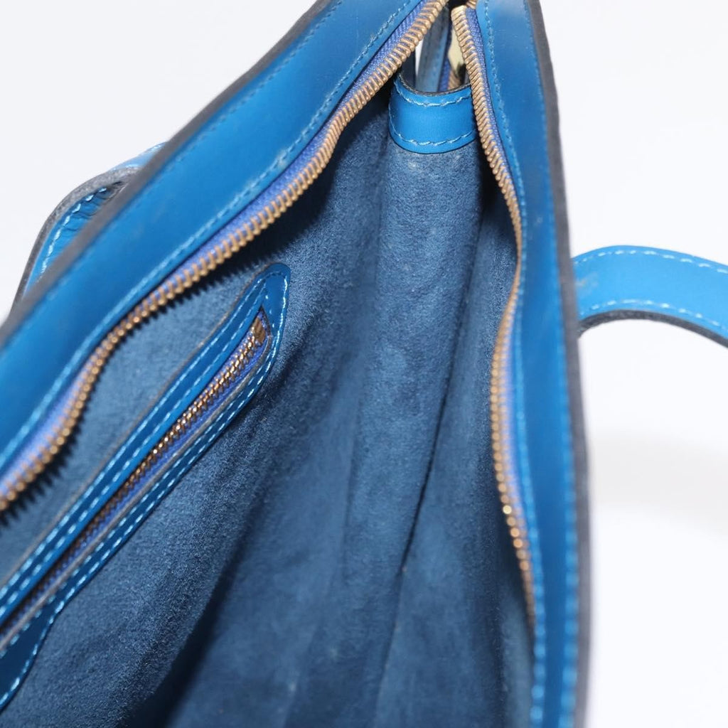 Louis Vuitton Saint Jacques Handbag Epi Leather Blue Leather Shoulder Bag