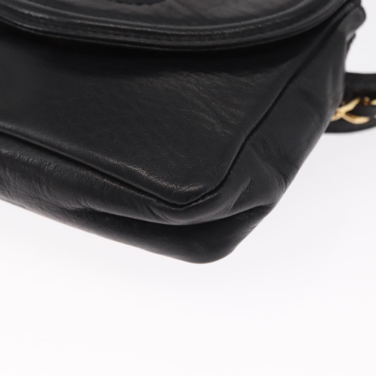 Chanel Chain Envelope Belt Bag Quilted Calfskin Black Leather Clutche & Pouche Bag