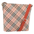 Burberry Nova Check Shoulder Bag Canvas Pink Canvas Shoulder Bag