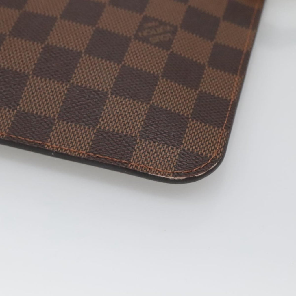 Louis Vuitton Neverfull Pochette Damier Brown Canvas Bag