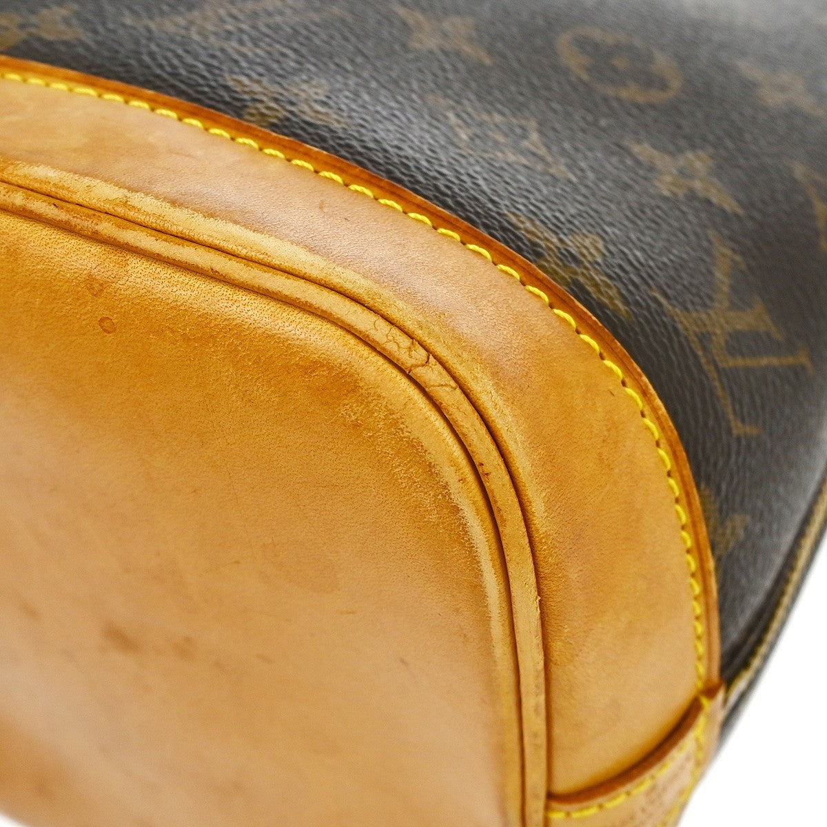 Louis Vuitton Alma Handbag Monogram Canvas Brown Canvas Handbag