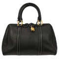 Christian Dior Vintage Handbag Leather Black Leather Handbag (Pre-Owned)