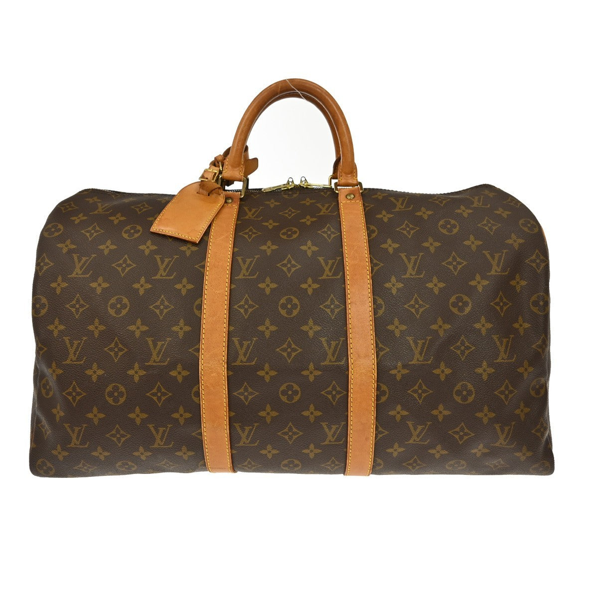Louis Vuitton Keepall Bag Monogram Canvas Brown Canvas Travel Bag