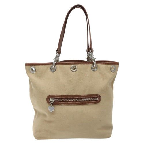 Burberry Nova Check Tote Canvas And Leather Beige Canvas Tote Bag