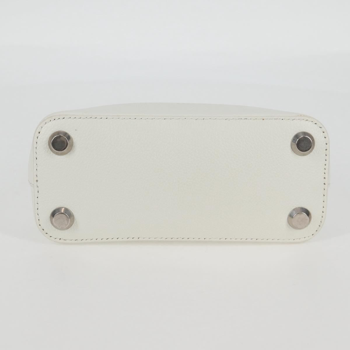 Balenciaga Logo Ville Bag Leather White Leather Hand