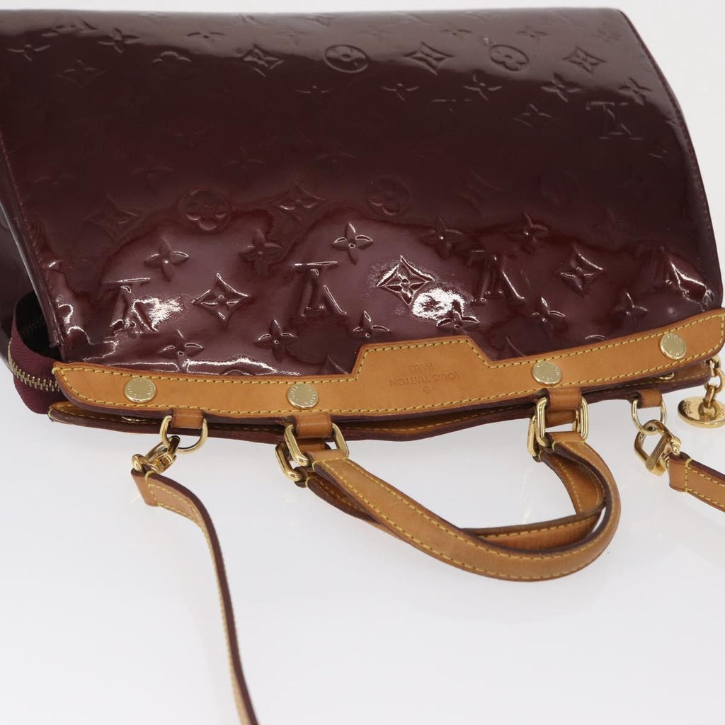 Louis Vuitton Brea Handbag Monogram Vernis Burgundy Patent_Leather Handbag
