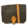 Louis Vuitton Cartouchiere Handbag Monogram Canvas Brown Canvas Shoulder Bag