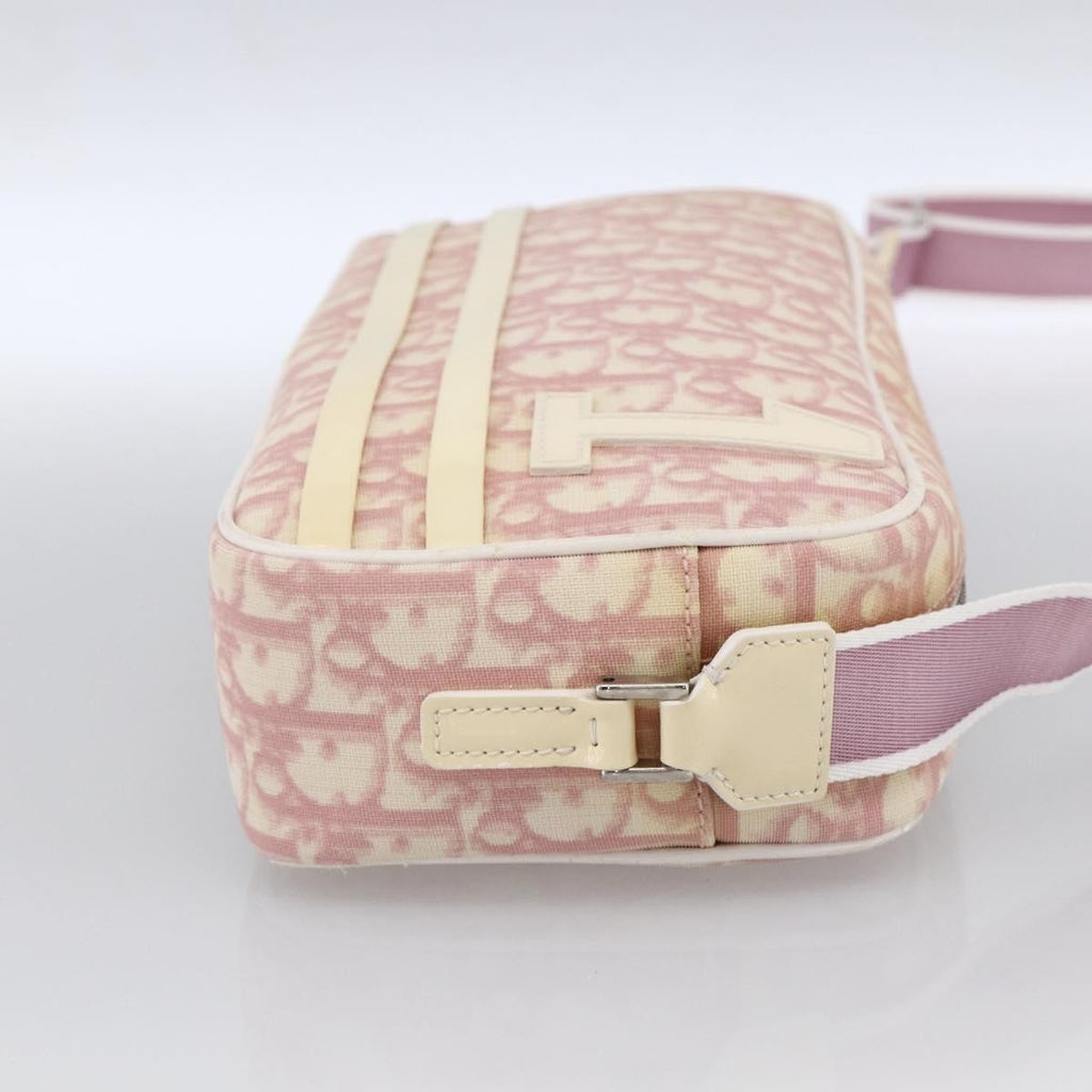 Christian Dior Vintage Crossbody Bag Diorissimo Canvas Pink Canvas Shoulder Bag Bag (Pre-Owned)