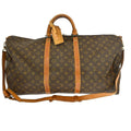 Louis Vuitton Keepall Bandouliere Bag Monogram Canvas Brown Canvas Travel Bag