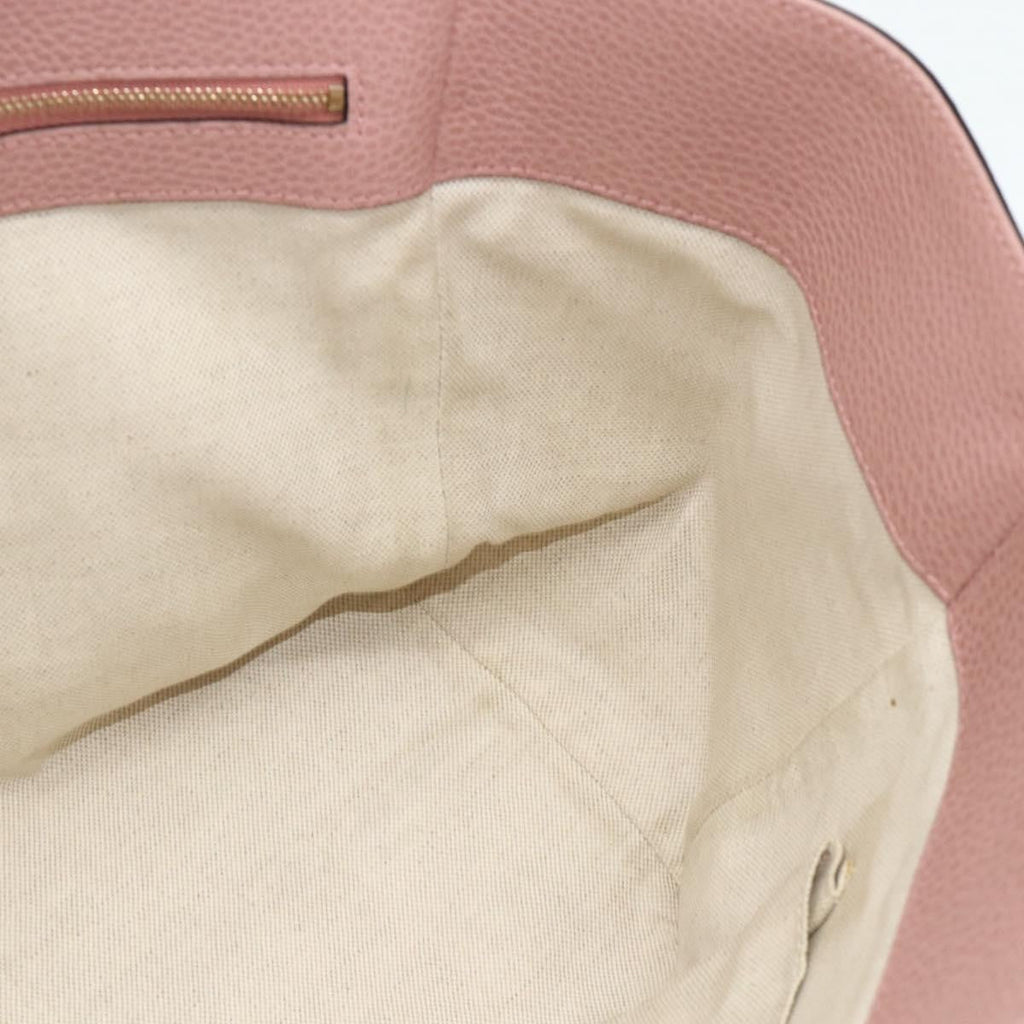 Gucci Swing Tote Leather Pink Leather Tote Bag Bag (Pre-Owned)