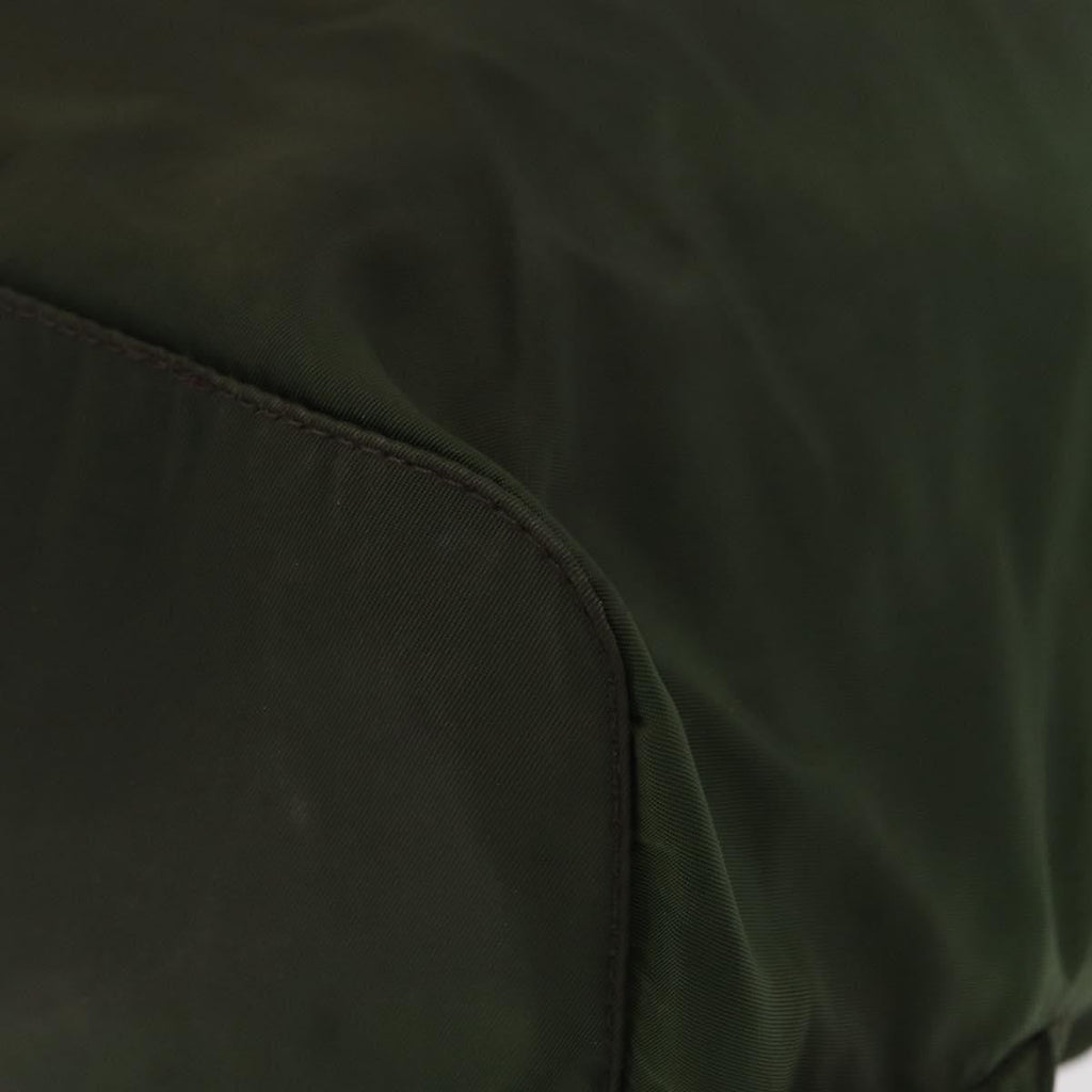 Prada Double Front Pocket Backpack Tessuto Khaki Nylon Backpack Bag