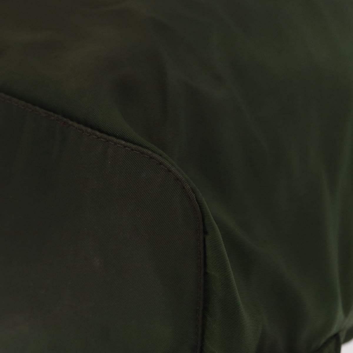 Prada Double Front Pocket Backpack Tessuto Khaki Nylon Backpack Bag