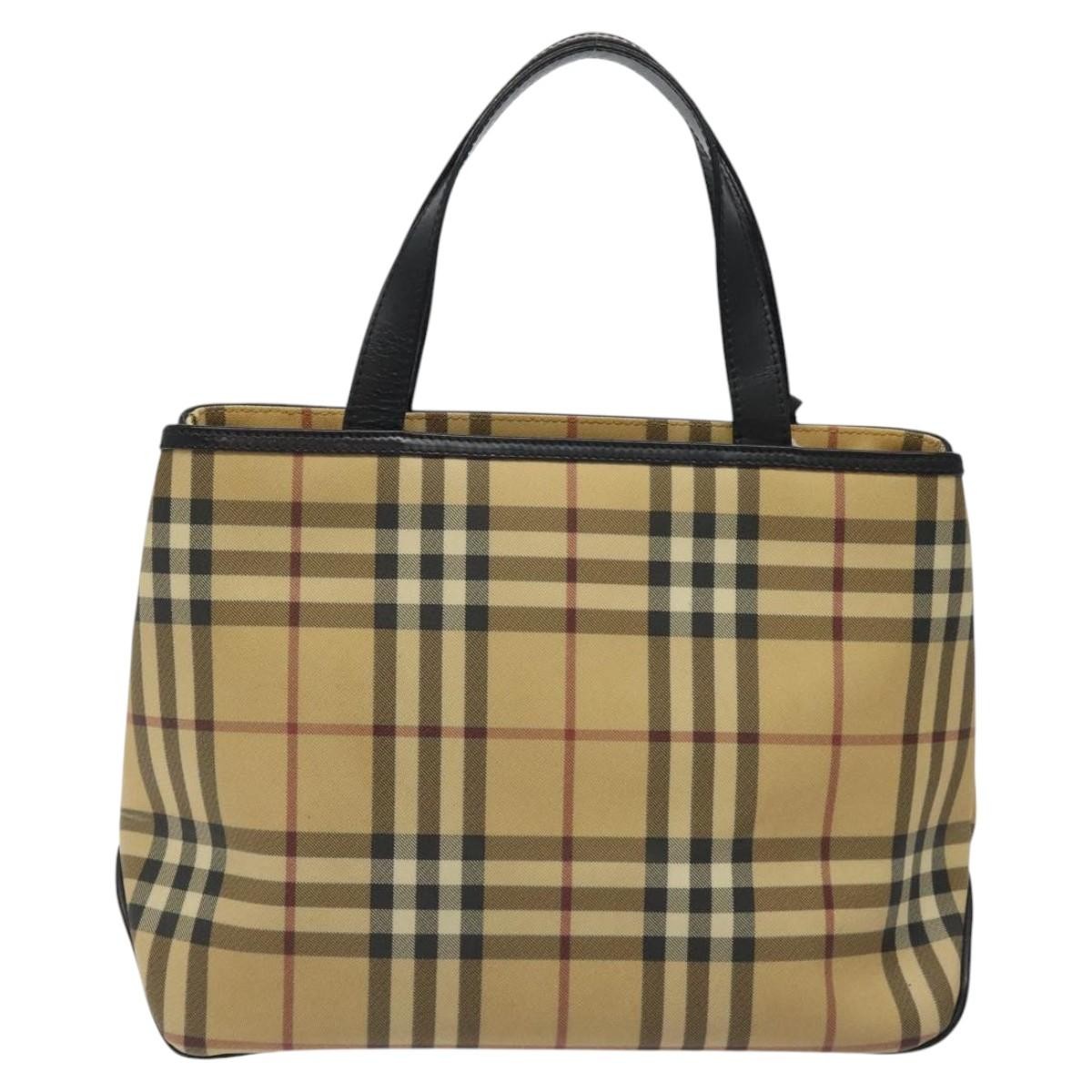 Burberry Nova Check Handbag Nova Check Canvas And Leather Beige Canvas Handbag