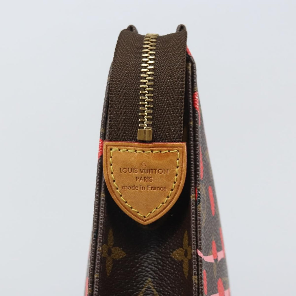 Louis Vuitton Toiletry Pouch Limited Edition Monogram Jungle Dots Red Canvas Clutche & Pouche Bag