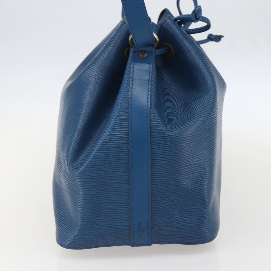 Louis Vuitton Petit Noe Handbag Epi Leather Blue Leather Shoulder Bag