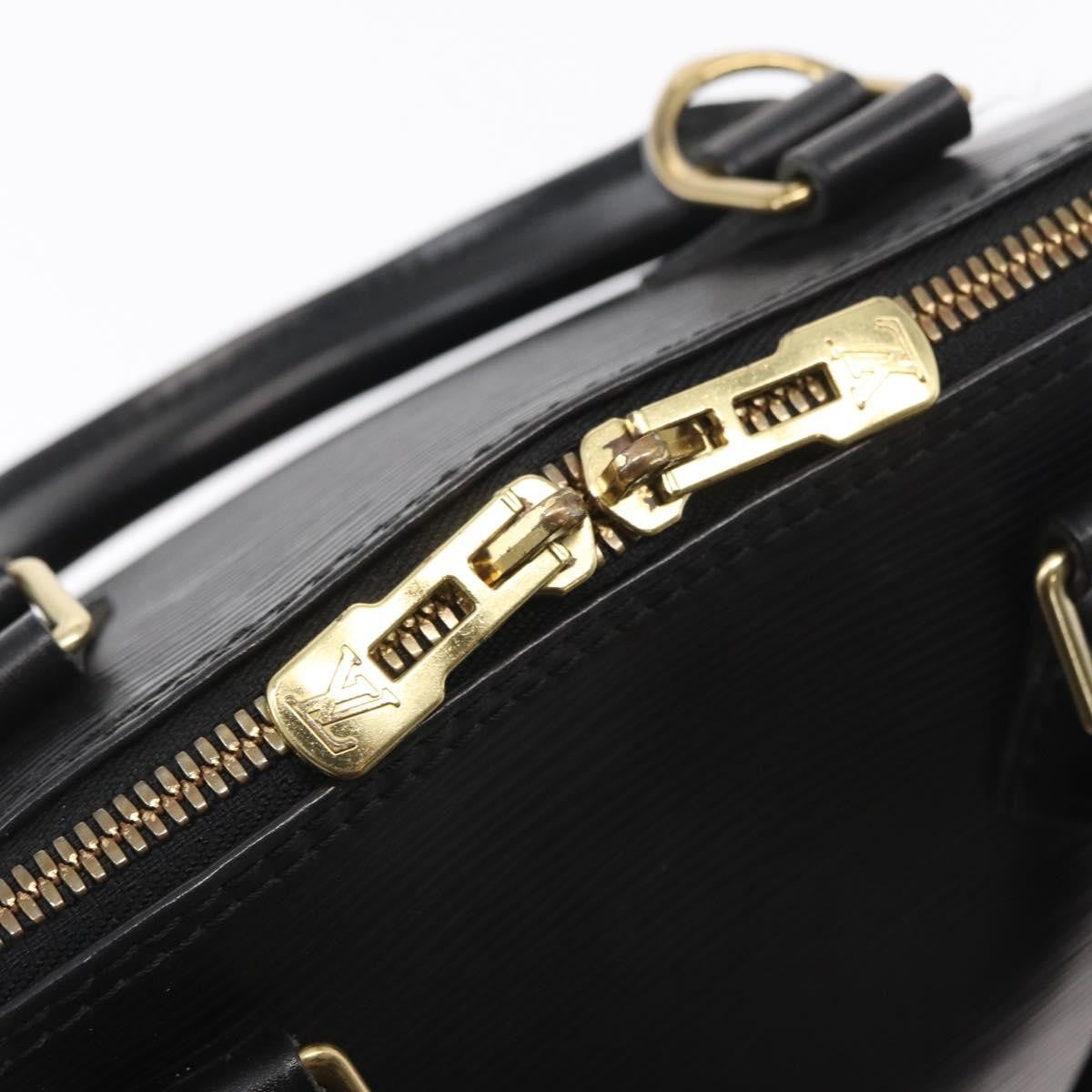 Louis Vuitton Alma Handbag Epi Leather Black Leather Handbag