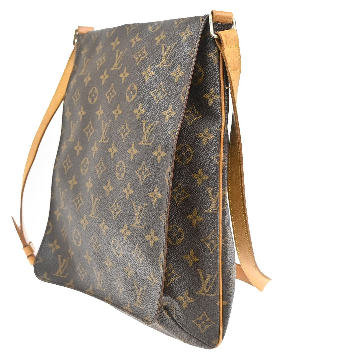 Louis Vuitton Musette Handbag Monogram Canvas Brown Canvas Shoulder Bag
